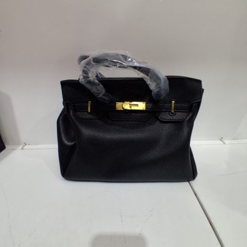 CROSS BODY HANDBAG PURSE - BLACK/GOLD image 3