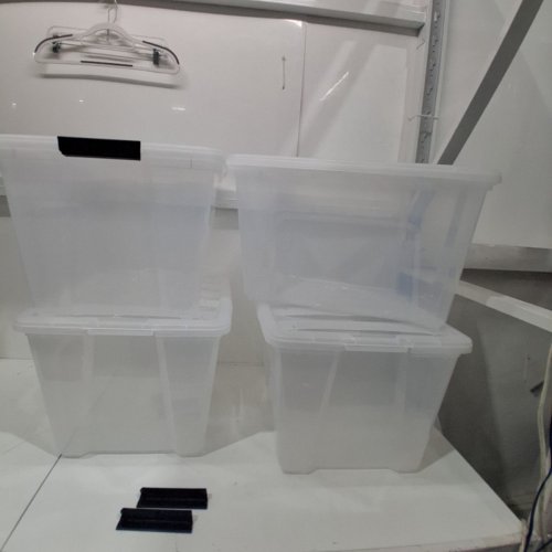4PK IRIS STACK & PULL BOXES - 53QT- CLEAR (MODEL: TB-56D) image 2