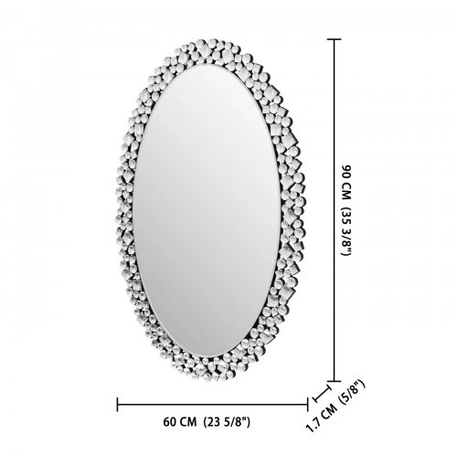 SHYFOY ORNATE FRAMELESS CRYSTAL ACCENT MIRROR - 35" (MODEL: SF-WM001OV-90) image 2
