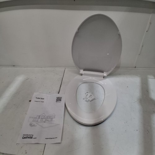GARVEE ELONGATED SLOW CLOSE PLASTIC TOILET SEAT - 19" - WHITE (MODEL: PHO_11GXK800) image 2