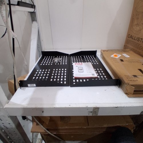 2PK PYLE 1U UNIVERSAL AIR CIRCULATING DEVICE SERVER MOUNT TRAYS -19''- 110LB WEIGHT CAPACITY -BLACK (MODEL: ‎PLRSTN14UX2) image 2
