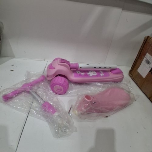 CLRKUALN KIDS 2-IN-1 FOLDABLE KICK SCOOTER WITH SEAT AND LIGHT UP WHEELS - PINK/WHITE BUNNIES image 2