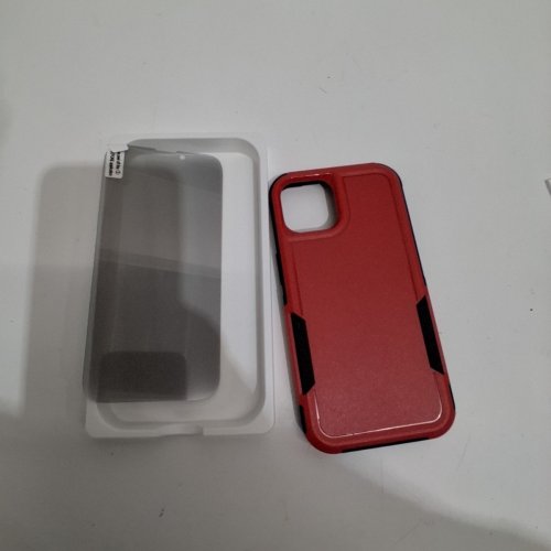 DIACLARA HEAVY DUTY SHOCKPROOF PHONE CASE WITH PRIVACY SCREEN FOR IPHONE 14 - RED/BLACK image 2