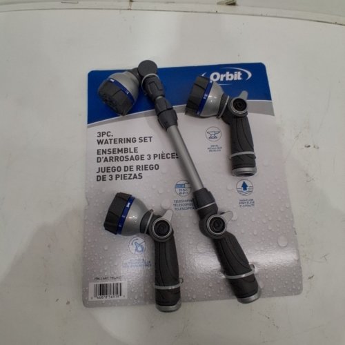 3PC ORBIT MULTI-PATTERN WATERING NOZZLES WITH TELESCOPIC WAND - 19" TO 24" - BLUE/GREY (MODEL: 1933983) image 2