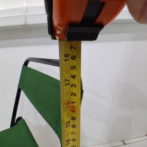 MINI COMPACT FOLDING METAL CHAIR - 18" - GREEN/BLACK image 3