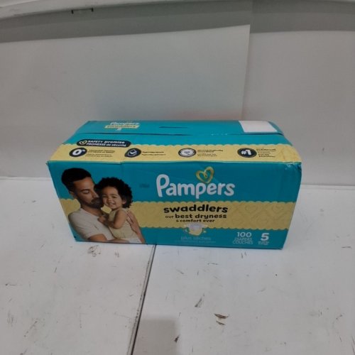 100PK PAMPERS SWADDLERS 100% LEAKPROOF DISPOSABLE BABY DIAPERS - SIZE 5 image 2