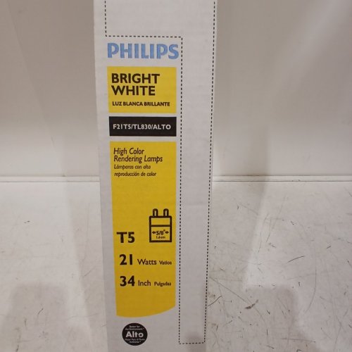 12PK PHILIPS FLUORESCENT LIGHTING BULB - T5 - 21W - 34" - 3000K - BRIGHT WHITE image 3