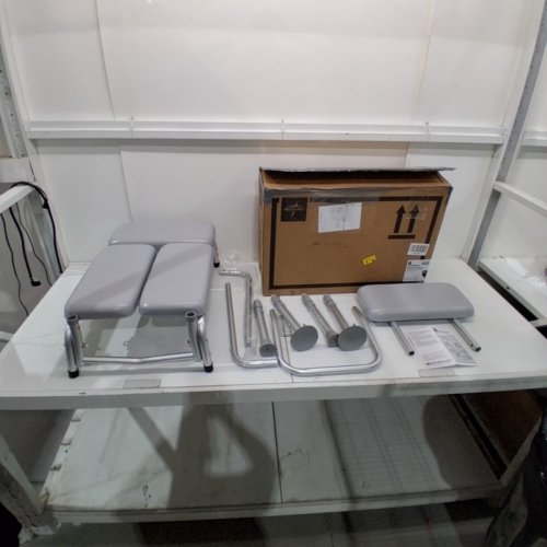 MEDLINE GUARDIAN PADDED TRANSFER BENCH WITH BACK - 400LBS - GREY (MODEL: G3-100KBPX1) image 2