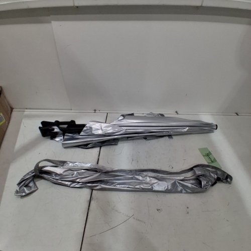 G4FREE UPF 50+ ADJUSTABLE UNIVERSAL CLAMP UMBRELLA WITH TRAVEL BAG - 44" X 46" - BLACK/SILVER image 2