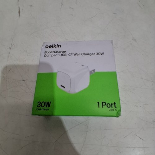 BELKIN BOOSTCHARGE COMPACT USB-C WALL CHARGER - 30W - WHITE (MODEL: WCA008DQWH) image 2