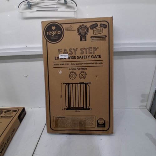 REGALO EASY STEP 49" EXTRA WIDE BABY GATE - 30"X49" - PLATINUM (MODEL: 1164 EP DS) image 2