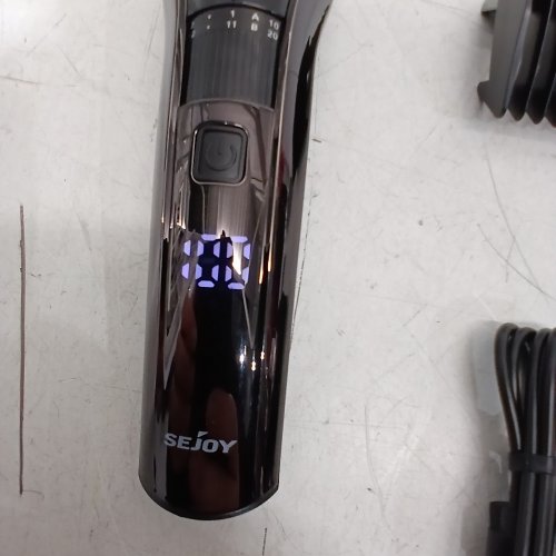 SEJOY CORDLESS HAIR CLIPPER WITH ACCESSORIES - BLACK (STYLE: SHARP 3S) image 2
