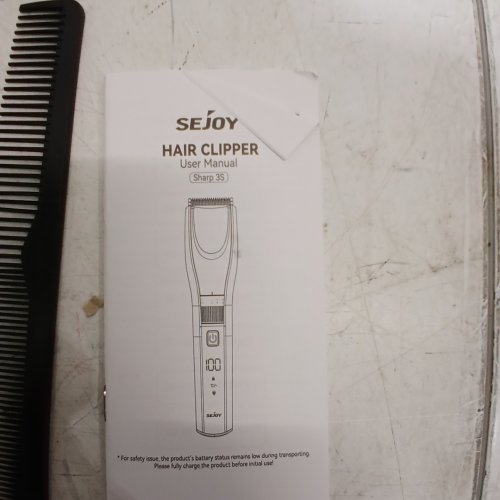 SEJOY CORDLESS HAIR CLIPPER WITH ACCESSORIES - BLACK (STYLE: SHARP 3S) image 4