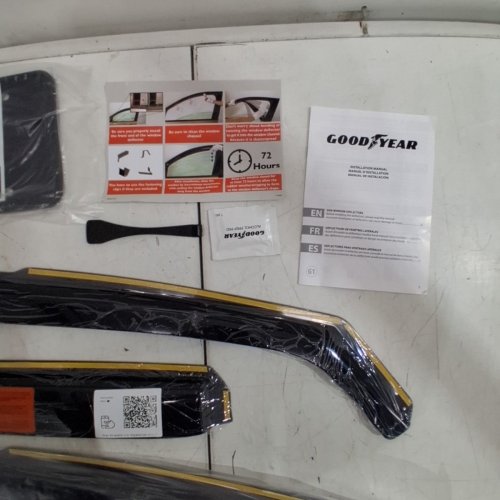 4PC GOODYEAR SHATTERPROOF IN-CHANNEL WINDOW DEFLECTORS COMPATIBLE WITH HONDA HR-V SUV (2016-2022) - BLACK (MODEL: GY007818) image 4