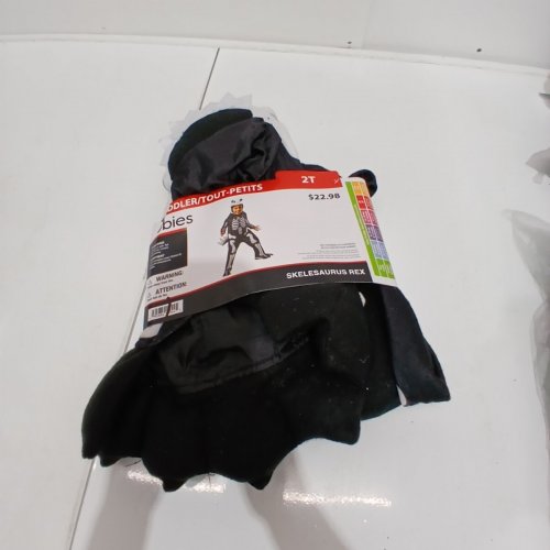 RUBIES TODDLER SKELESAURUS SKELETON DINOSAUR COSTUME - 2T - BLACK AND WHITE image 2
