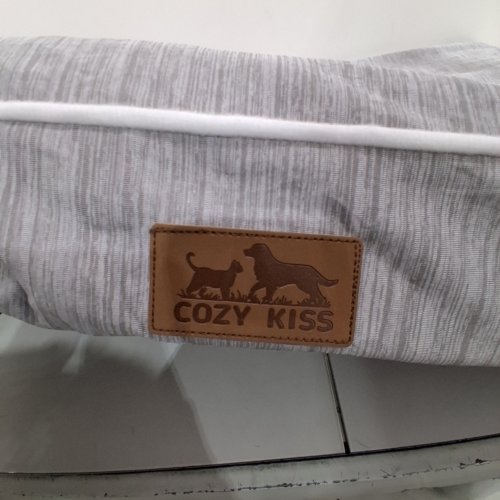 COZY KISS WASHABLE FLAT DOG BED MAT - 44" X 32" - GREY image 2