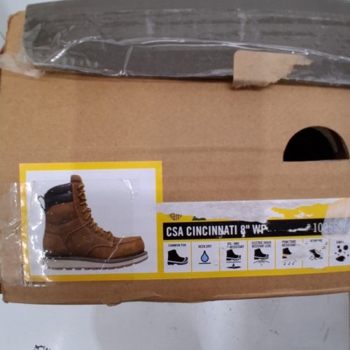 MEN'S KEEN MOCCASIN STYLE TOE CSA CINCINNATI 8" CARBON TOE WORKBOOTS - SIZE 11D - BROWN image 5