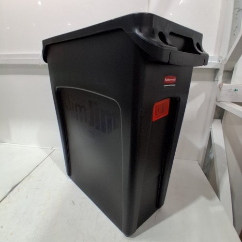RUBBERMAID COMMERCIAL VENTED SLIM JIM TRASH RECEPTACLE - 16GAL - BLACK (MODEL:1955959) image 2