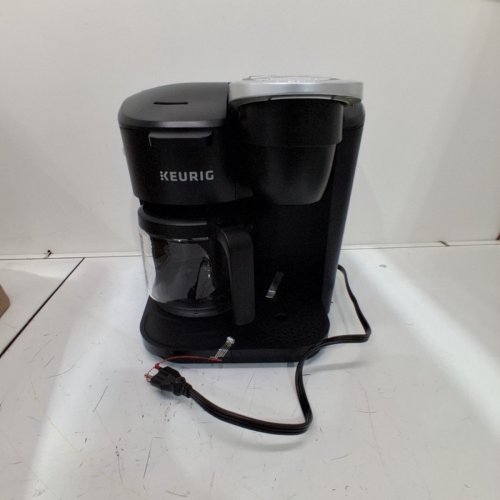 KEURIG K-DUO ESSENTIALS SINGLE SERVE & DRIP COFFEE MAKER - 12 CUP GLASS CARAFE - BLACK (MODEL: K-DUO ESENTIALS 5000) image 2