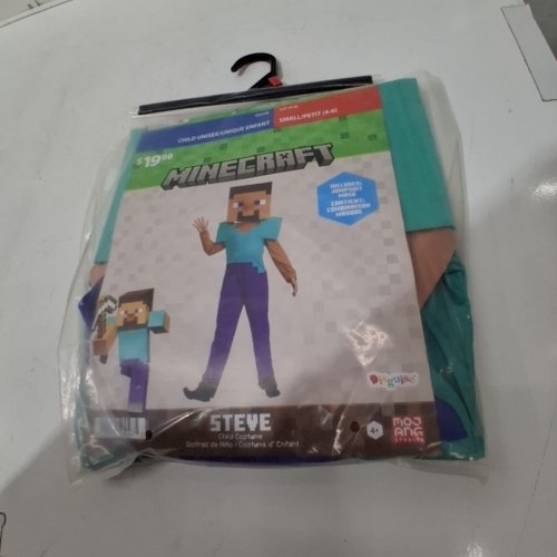 2PC BOY'S MINECRAFT STEVE CLASSIC COSTUME -SMALL - BLUE image 2