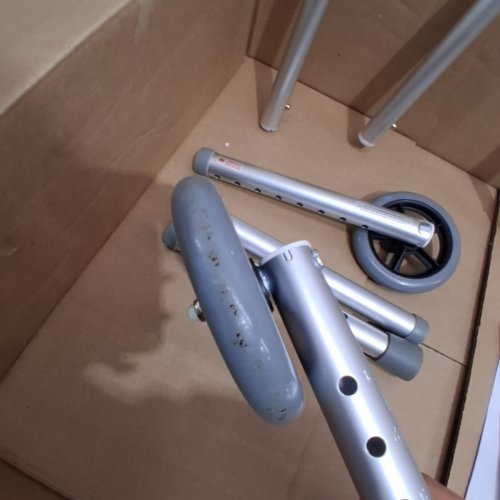 MEDLINE STANDARD ALUMINUM 2-BUTTON FOLDING WALKER image 3