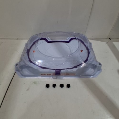 BEYBLADE X BX-32 WIDE AUTHENTIC TAKARA TOMY BEYSTADIUM - CLEAR/PURPLE image 3