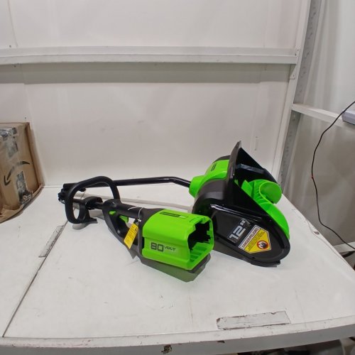 GREENWORKS **TOOL ONLY** PRO BRUSHLESS CORDLESS MOTOR SNOW SHOVEL- 80 V MAX POWER - 12" - GREEN (MODEL: GLSS80000/2601202) image 2