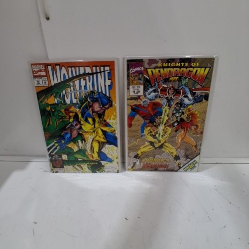 4 ASSTD MARVEL COMIC BOOKS - IRON MAN #290, DARKHOLD #9, KNIGHTS OF PENDRAGON #12, AND WOLVERINE #70 - VARIOUS AUTHORS image 3
