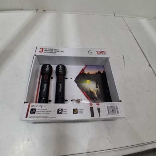 2PK INFINITY X1 RECHARGEABLE FLASHLIGHT - 2000 LUMEN - BLACK (MODEL: 2006753) image 5