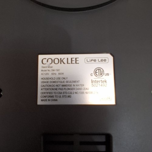 COOKLEE ELECTRIC KITCHEN 10-SPEED STAND MIXER - 9.5 QT - CHAMPAGNE (SM-1581) image 5