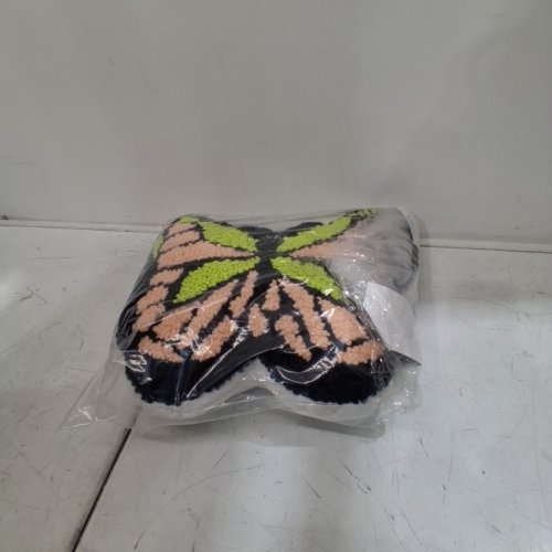 Zadora BUTTERFLY DECORATIVE PILLOW - BLACK, PINK, AND GREEN (MODEL: F314301) image 3