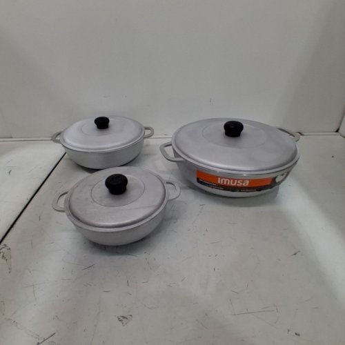 IMUSA 3PC CAST ALUMINUM CALDERO SET image 2