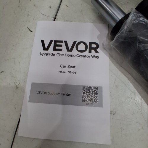 VEVOR ROLLING MECHANIC SEAT STOOL- 16" - 22" - BLACK/ORANGE (MODEL: GB-03) image 3