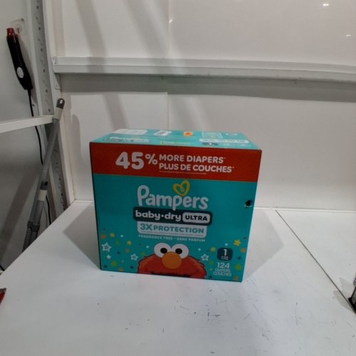 124PK PAMPERS BABY DRY ULTRA 3X PROTECTION DIAPERS - SIZE 1 (8-14LBS) image 2