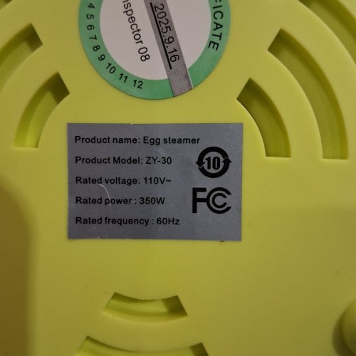 AROMA OVERLY EASY EGG COOKER, STEAMER, AND ELECTRIC EGG POACHER, 7 EGG CAPACITY - XL - YELLOW (MODEL:AEB-807) image 3