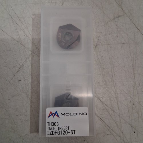 2PK MOLDINO INDEXABLE HELIX EDGE CUTTING INSERT - TH303 - 0.750" DIAMETER (MODEL: IZDFG120-ST) image 3