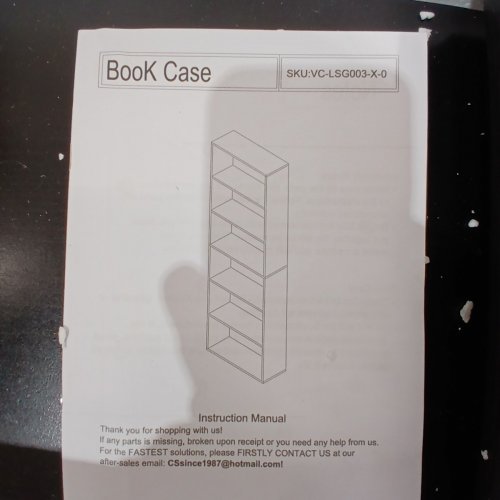 VONGRASIG 6-TIER DISPLAY BOOKSHELF - 71" - BLACK (MODEL: VC-LSG003-BK-X-0-S) image 2