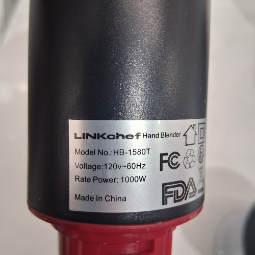 LINKCHEF 5-IN-1 IMMERSION BLENDER SET - 1000W, 120 V 60HZ - BLACK / RED (MODEL: HB-1580T) image 2