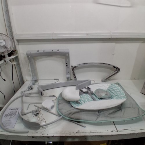 INGENUITY 3-IN-1 KEEP COZY GROW WITH ME VIBRATING BABY BOUNCER, ROCKER & CHAIR - 40LBS CAPACITY - WEAVER THEME GREY/WHITE/GREEN (MODEL: ‎12428) image 2