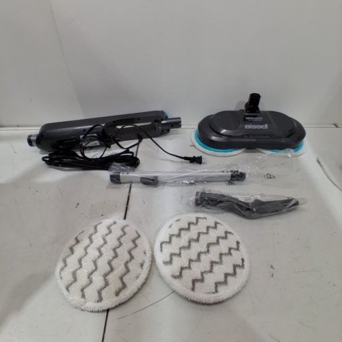BISSELL SPINWAVE SMARTSTEAM SCRUBBING & SANITIZING STEAM CORDED SPIN MOP - GREY/BLUE (MODEL: 3712C) image 3