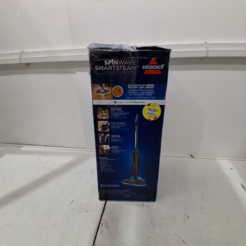 BISSELL SPINWAVE SMARTSTEAM SCRUBBING & SANITIZING STEAM CORDED SPIN MOP - GREY/BLUE (MODEL: 3712C) image 6