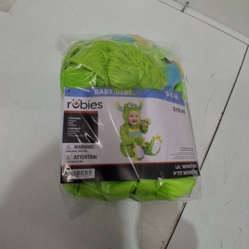 4PC RUBIES LIL' MONSTER COSTUME - 0-6 MONTHS - GREEN/BLUE/YELLOW image 3