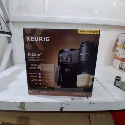 KEURIG K-DUO ESSENTIALS HOT AND ICED COFFEE MACHINE FOR SINGLE SERVE K-CUP PODS AND 12 CUP CARAFE COFFEE MAKER - BLACK (MODEL: K5500) image 8