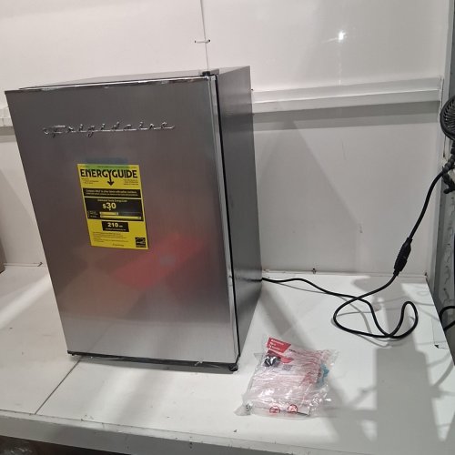 FRIGIDAIRE COMPACT MINI REFRIGERATOR - 2.5 CU. FT - STAINLESS STEEL (MODEL: EFR2856-COM) image 3