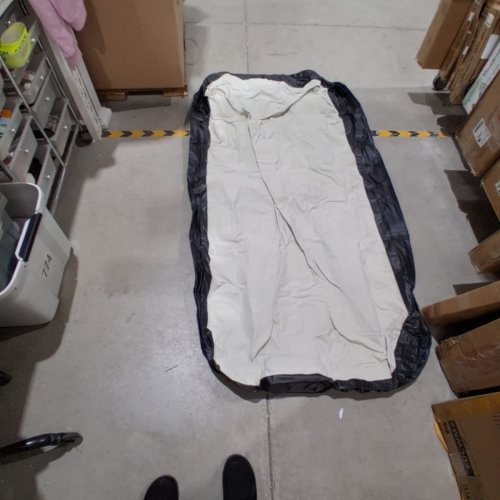 INFLATABLE AIR MATTRESS WITH BUILT-IN HIGH CAPACITY PUMP - TWIN - 16" - BLACK/BEIGE (MODEL: QDC-X16IN-T) image 2