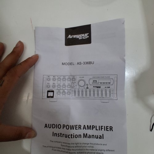 AREYOURSHOP AUDIO POWER AMPLIFIER - 2000W 110V - BLACK (MODEL: AS-336BU) image 3
