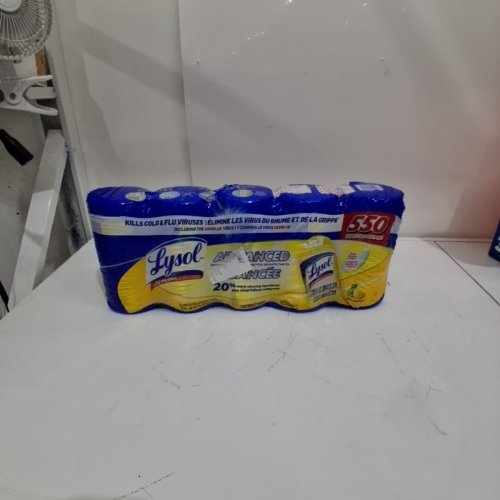 5PK LYSOL DISINFECTING WIPES - 110 PER PACK - ( 550 TOTAL) - CITRUS image 2