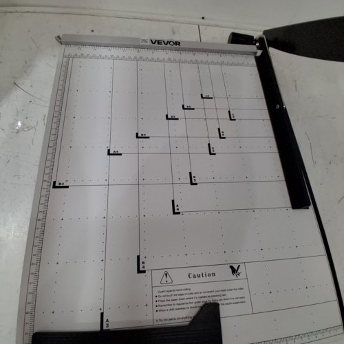 VEVOR PAPER CUTTER, GUILLOTINE TRIMMER - 16 SHEETS CAPACITY - 15" - WHITE/BLACK (MODEL:825) image 3