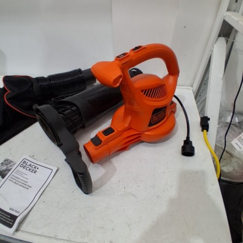 BLACK+DECKER 3-IN-1 VACPACK CORDED ELECTRIC LEAF BLOWER, VACUUM & MULCHER WITH BACKPACK BAG - 250MPH - 400CFM - BLACK/ORANGE (MODEL: BEBL7000) image 4