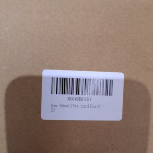 12PK RETSUN DOOR SWEEP BRUSH SEALS - 39.4" X 3" (39.4FT TOTAL) - SILVER/BLACK image 2